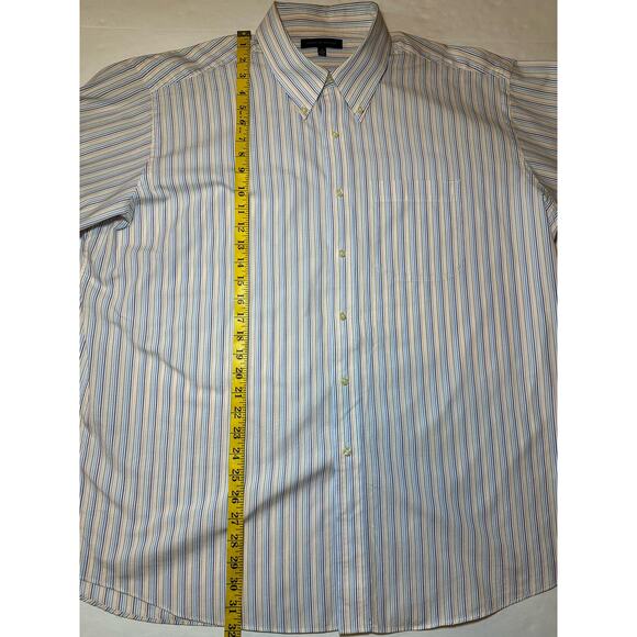 Tommy Hilfiger Mens Button Down Dress Shirt 18 34-35 XXL Long Sleeve Striped - Picture 3 of 6